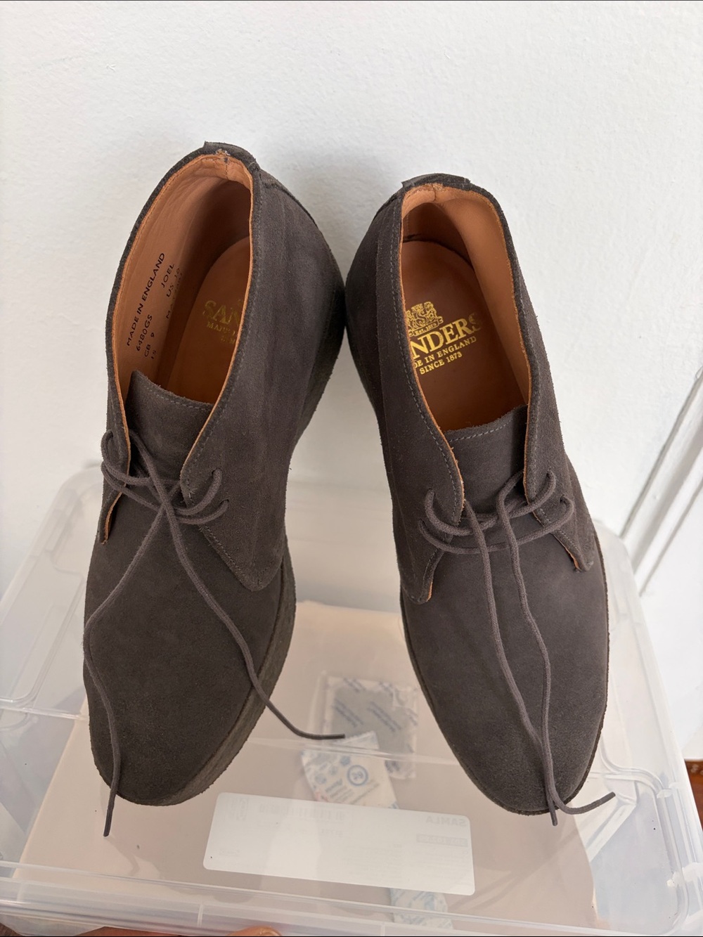 Gray Suede  Sanders Joel Ankle Boots